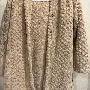 SHEIN Textured Beige Cardigan
